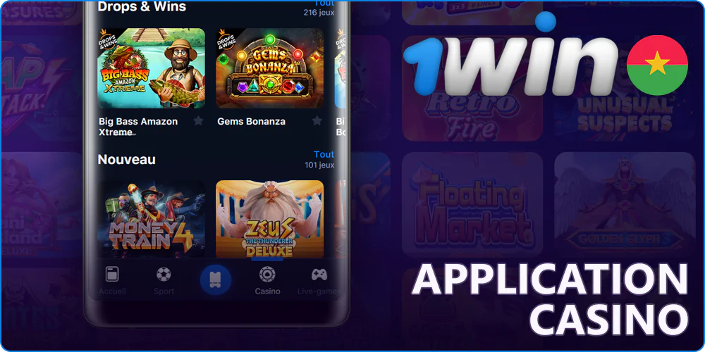 1Win Casino sur l'application mobile