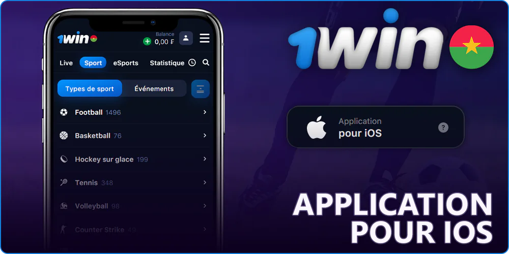 Application mobile 1Win pour iOS